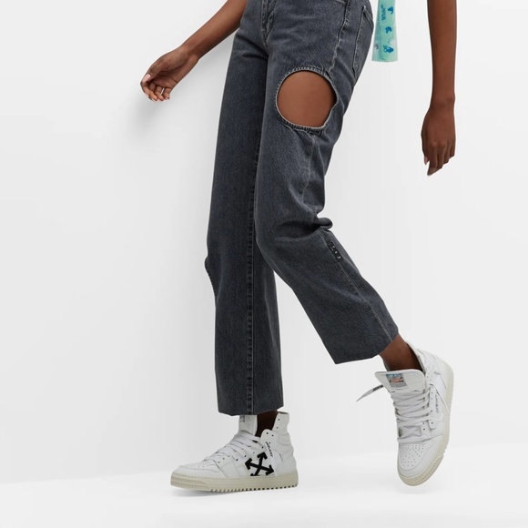 Off-White 3.0 Off Court leather hightop shoes tennis shoes $700 NWOT - Picture 3 of 7